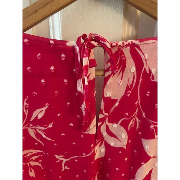 Torrid Chiffon Swiss Dot Babydoll Balloon Sleeve Floral Dress ruffle - Picture 8 of 8